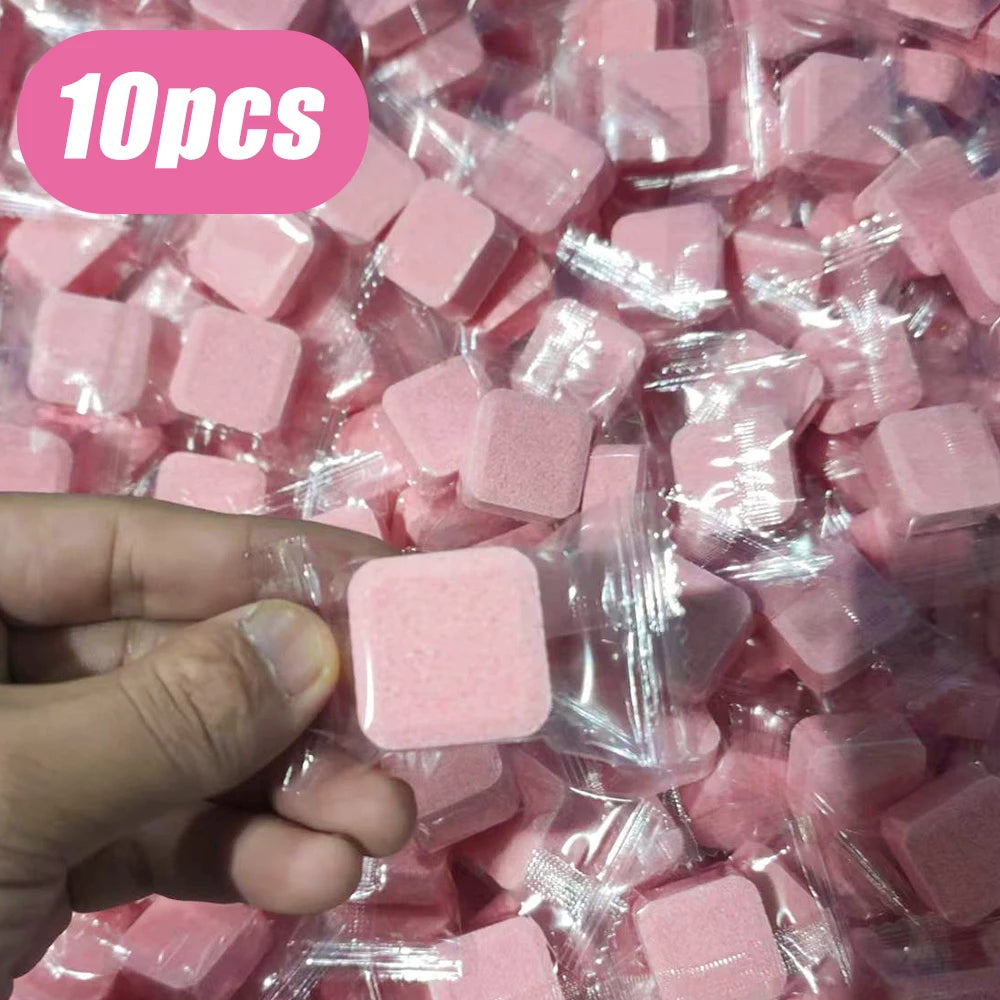 3-20Pcs Toilets Cleaning Effervescent Tablet Toilet Cleaner Deodorant Remover Urine Stain Yellow Dirt Home Batnroom Cleaning Oasis Select AMTP-Pink-10pcs