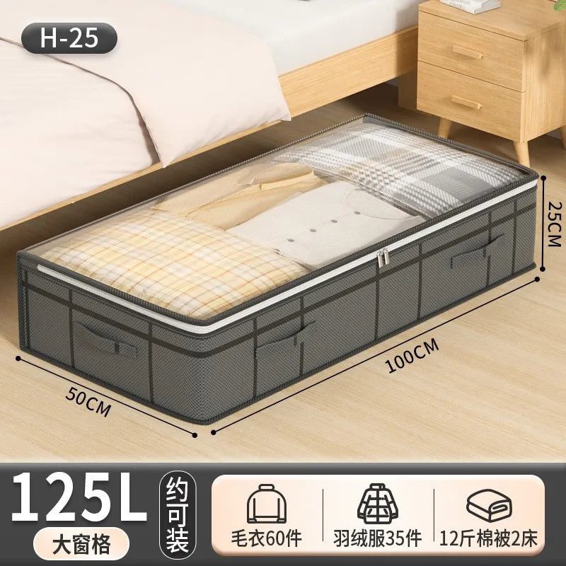 Foldable Non-Woven Under-Bed Storage Bag – Large Capacity