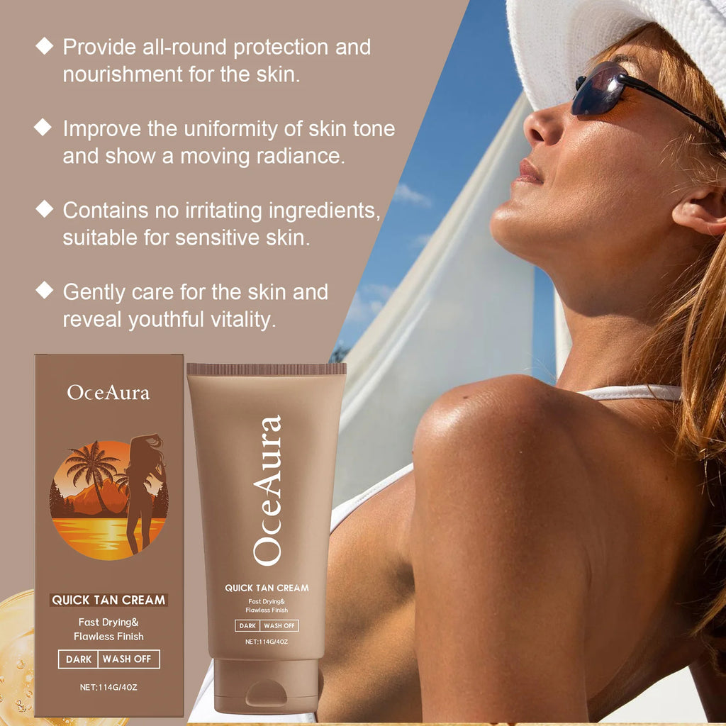 Body Self Tanning Cream Natural Bronzing Self Tanning Lotion with Moisturizing & Nourishing Oils Healthy Glow Sunless Tanner Oasis Select