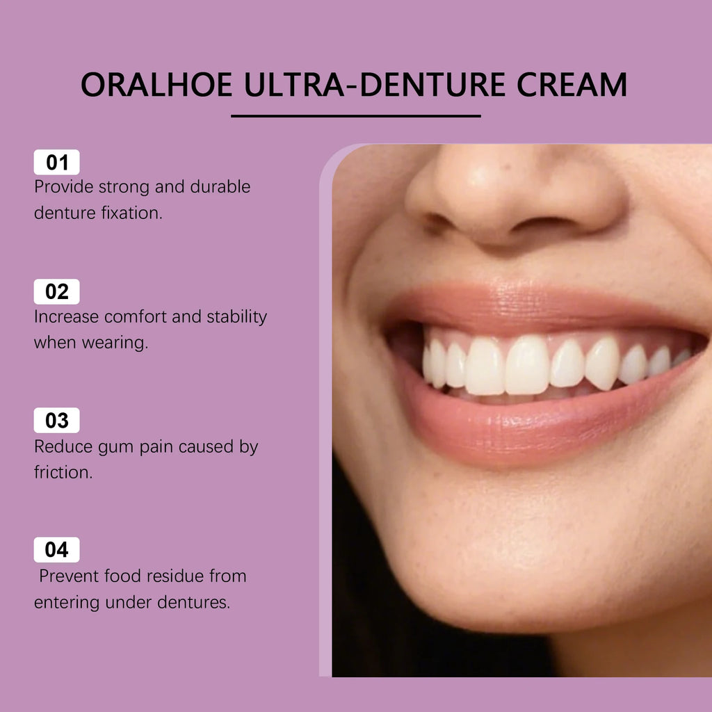 Denture Adhesive, Comfort Care, All-Day Secure Hold, Beautiful Smile Enhancement, Easy to Apply & Long-Lasting, Safe for Daily U Oasis Select
