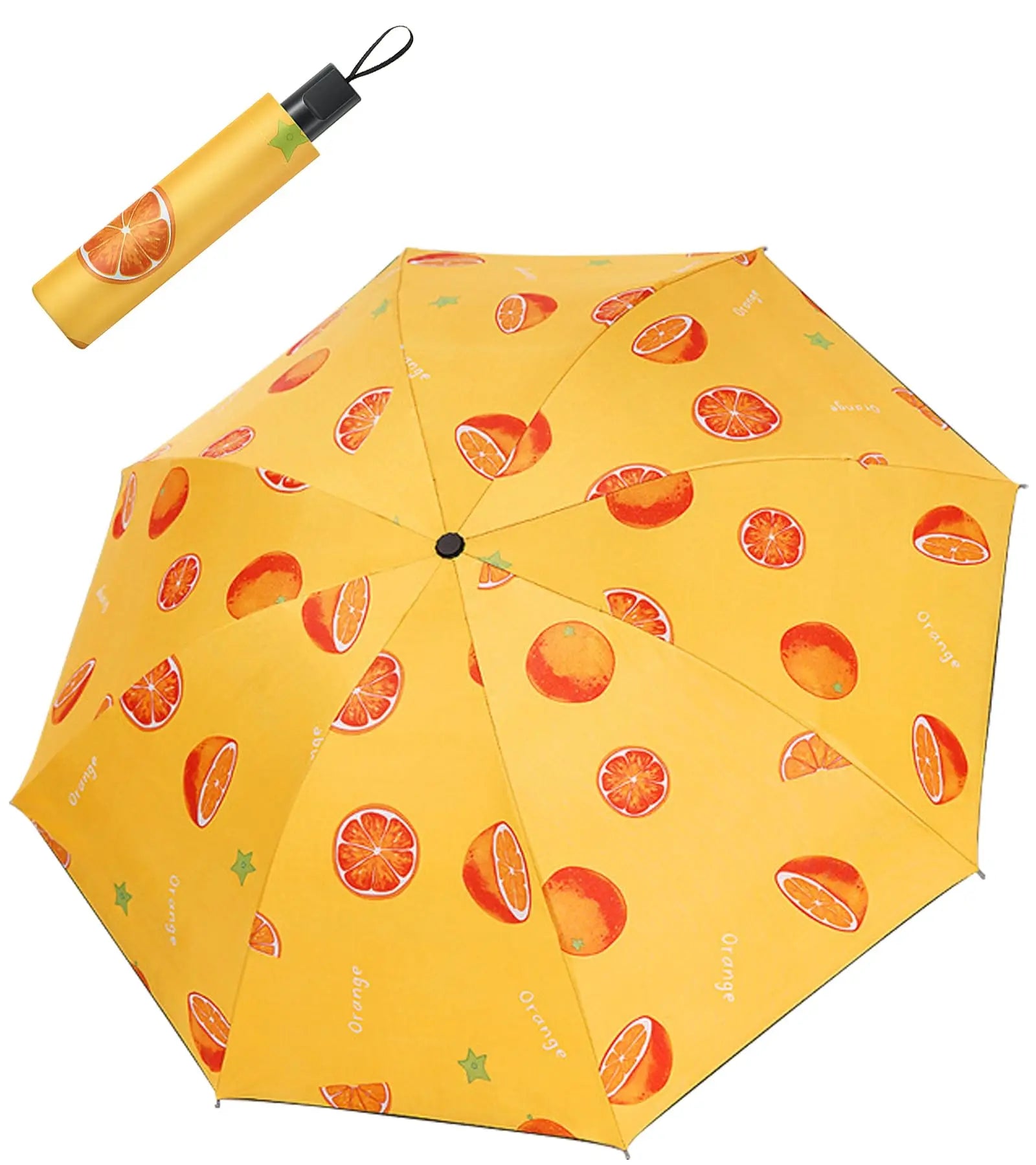 Travel Umbrella Windproof Folding Umbrella for Rain,Compact Umbrella for Car,Lightweight UV Protection Sun Umbrella for Men and Oasis Select YELLOW