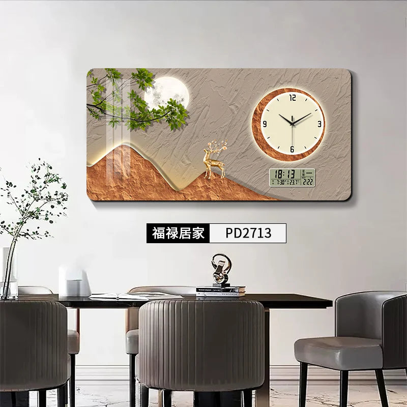 Perpetual Calendar Large Size Electric Meter Box Decorative Picture Wall Clock Distribution Box Block Decorative Wall Clock Oasis Select PD2713 85x45cm