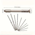 11pcs Micro Hand Drill Kit - 0.8-3.2mm Rotary Tool for Wood/Rubber/Model Drilling, Watch Repair Hand Tools Oasis Select 11pcs Set