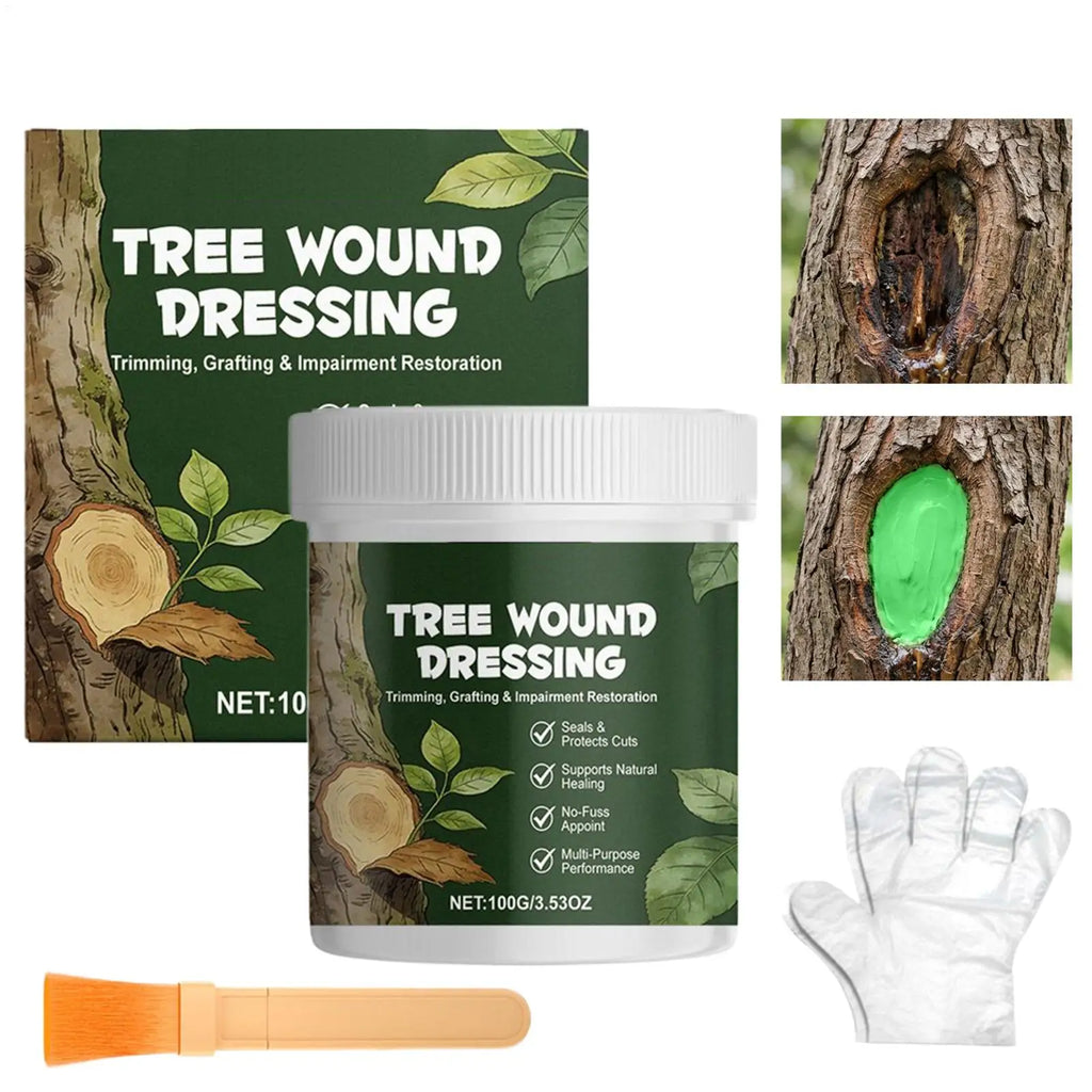 100g Tree Wound Bonsai Cut Paste Plant Restoring Regrowth Sealant Smear Agent Pruning Compound Sealer With Brush Tree Repair Oasis Select