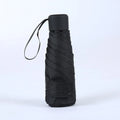 Mini Ultralight Pocket Women's Small Windproof Folding Umbrella Travel Compact Rain Men's Umbrella Sunscreen Umbrella Outdoor Um Oasis Select Black-1pcs 6K
