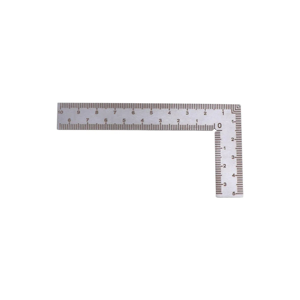 Stainless Steel L Square Ruler Measuring Tool High-Accuracy Metal Ruler Small Frame Double-Sided Mini Ruler Educational Oasis Select small