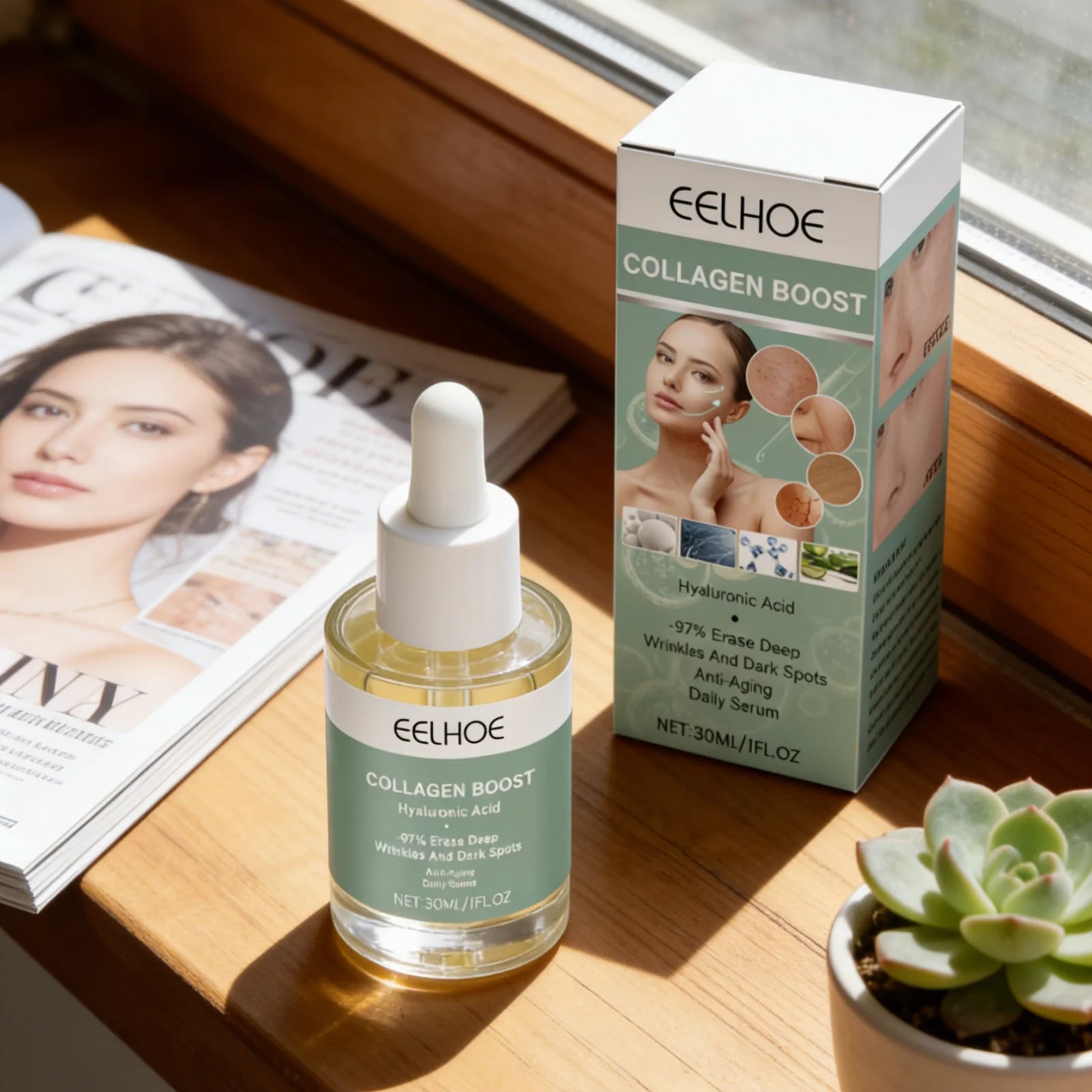 EELHOE Firming Face Serum – Anti-Aging Hyaluronic Acid 30ml Anti-Aging Face Serum Oasis Select