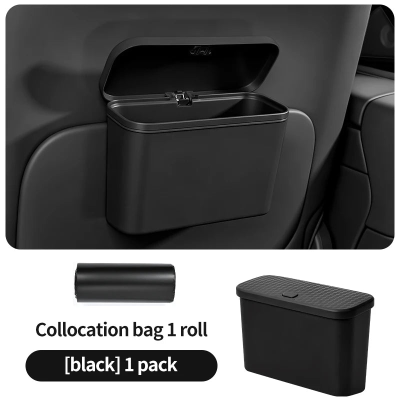 Hanging Car Trash Can with Lid – Waterproof Wet & Dry Organizer