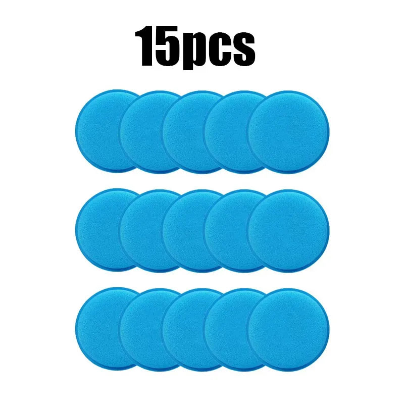 5/15pcs Car Detailing Sponge High Density Foam Applicator Pad Round Polishing Wiping Cleaning Tool For Auto Car Wash Supplies Oasis Select 15pcs Blue