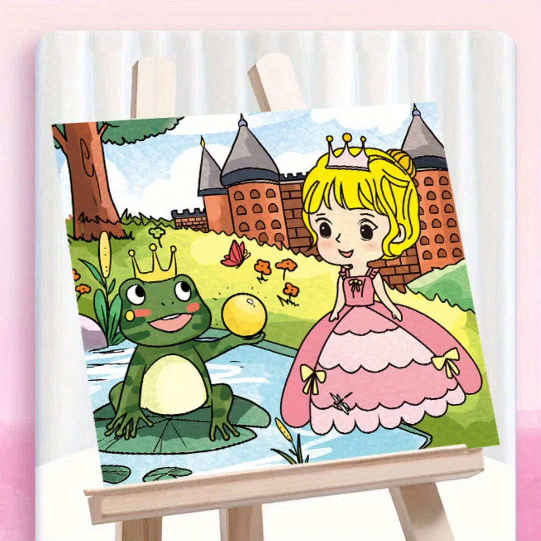 1PC Children's Watercolor Coloring Book Kids Adult Watercolour Coloring Paper With Water Paint Pens Girls Student Birthday Gift Oasis Select