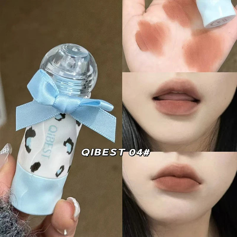 QIBEST Waterproof Matte Lip Stain – 4 Colors, Long-Lasting
