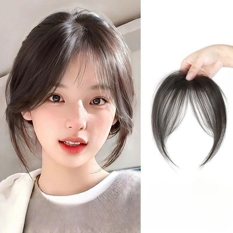 Middle Part Fake Bangs Fringe Synthetic Topper Hairpiece Clip-In Bang Extension Natural Invisible Clourse Hairpiece Women Oasis Select