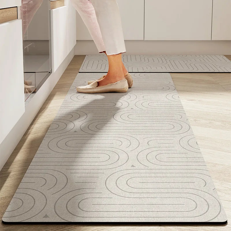 Japanese style Kitchen Mat Foot mats Long Area Rugs Crystal Velvet Carpet for Living Room Absorbent Foot Mats Bedroom Doormat Oasis Select B 60x90cm