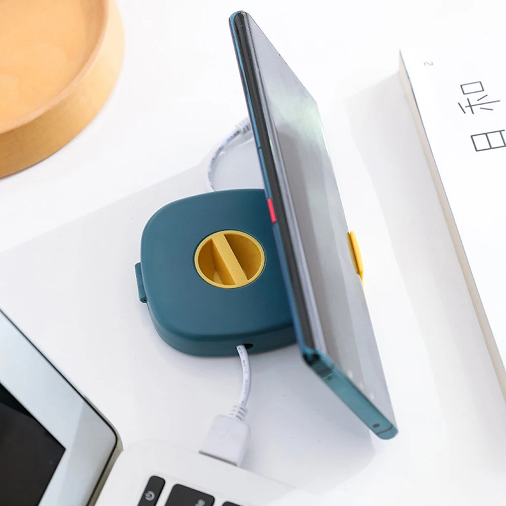 Mini Rotating Cable Winder Box | Portable Cord Organizer