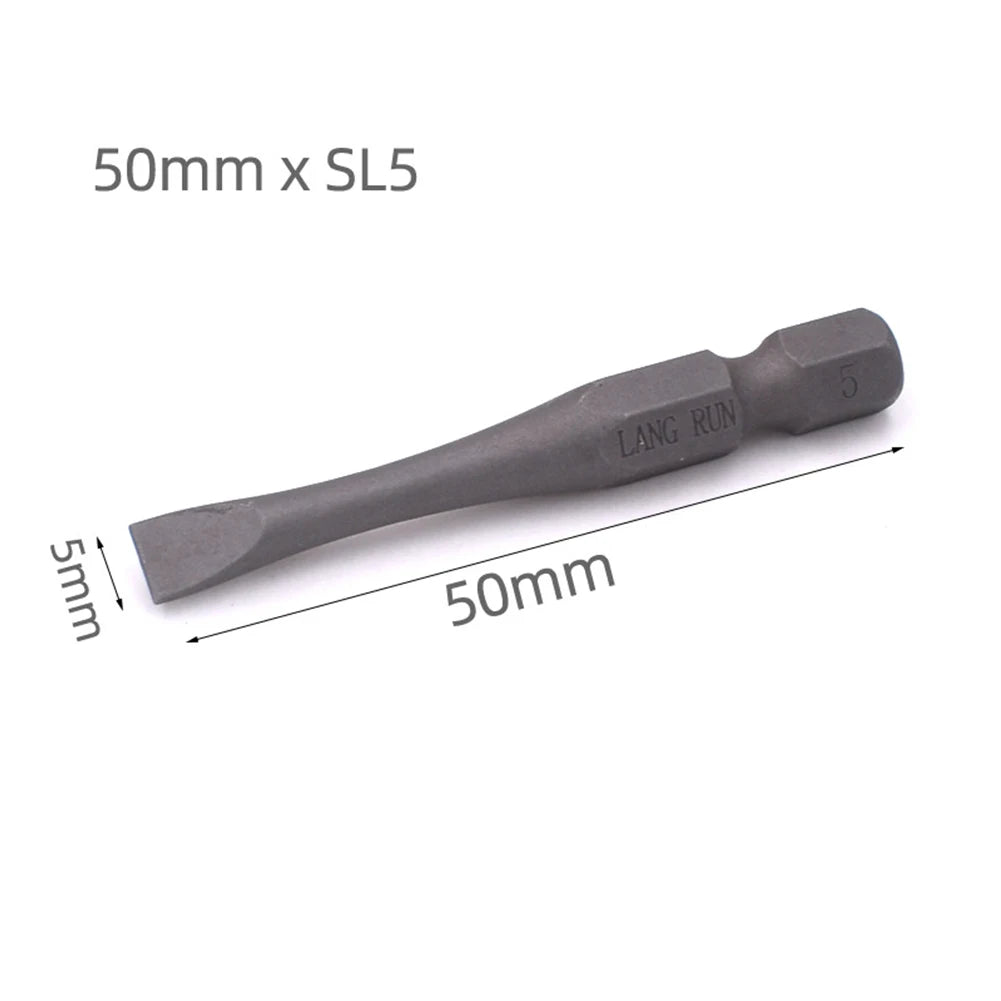 50mm Hex Screwdriver Bits Set – PH1 PH2 PH3 & Slotted SL3–SL6 Screwdriver Bit Set Oasis Select SL5
