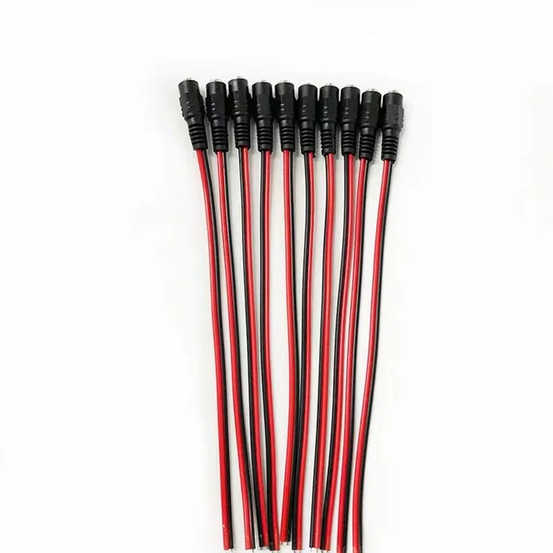 25cm 12V DC Male Female jack Extension Connectors Cable Adapter Plug Power Supply 5.5x2.1mm LED Strip Light CCTV Camera DC Wire Oasis Select