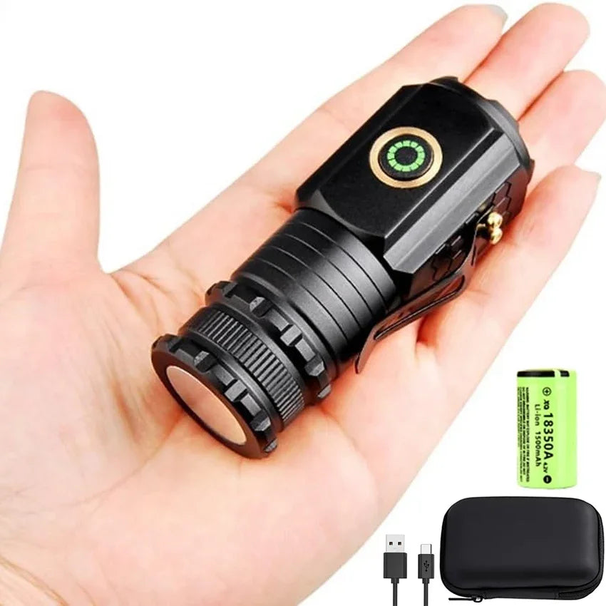 Portable Rechargeable Zoom LED Flashlight XP-G Q5 Mini Flash Light Torch Lantern 3 Lighting Modes Camping lamp Oasis Select BH8350 ZOOM