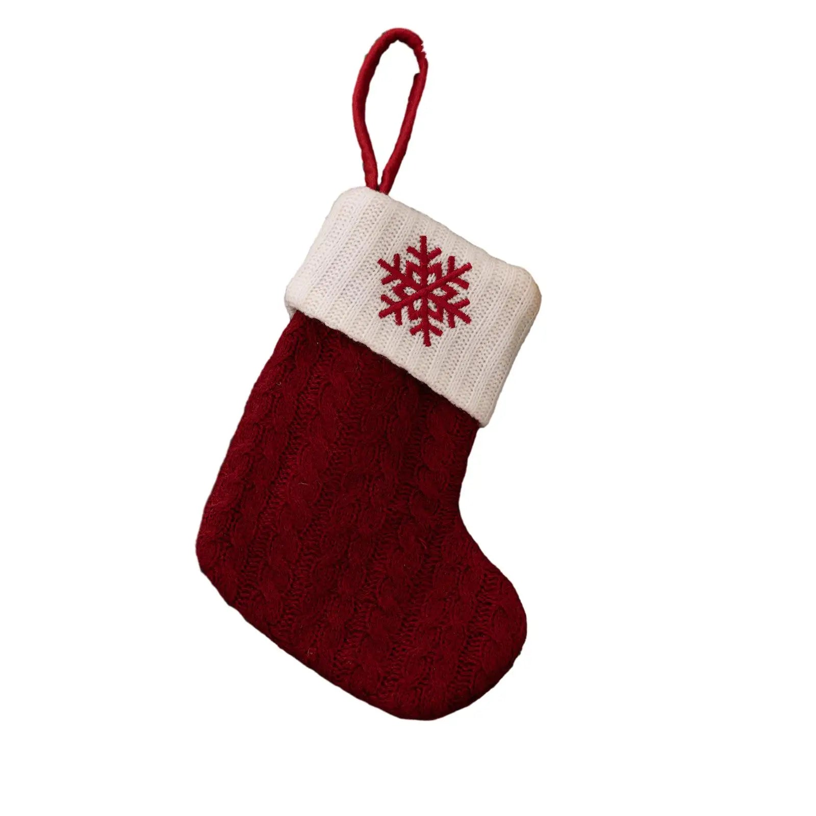 Socks Christmas Stocking Pendant Snowflake Stocking Decorating Ornament 20x10cm Alphabet Christmas Tree Useful Oasis Select Snowflake China Mainland