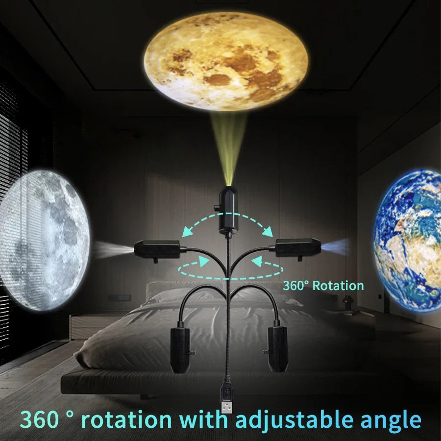 USB Projection Night Light – Planet, Halloween & Christmas Lamp Projection Night Light Oasis Select