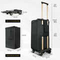 small pull-up cart, aluminum tie rod, luggage cart, hand-pulled cart, shopping grocery shopping cart with bag Durable Oasis Select black bag