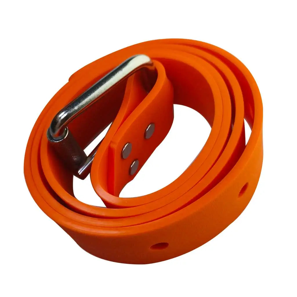 1.3M Cutable Diving Silicone Gel Rubber Weight Belt Spearfishing Freediving Stretchable Smooth Finish Waist Weight Belt Oasis Select Orange