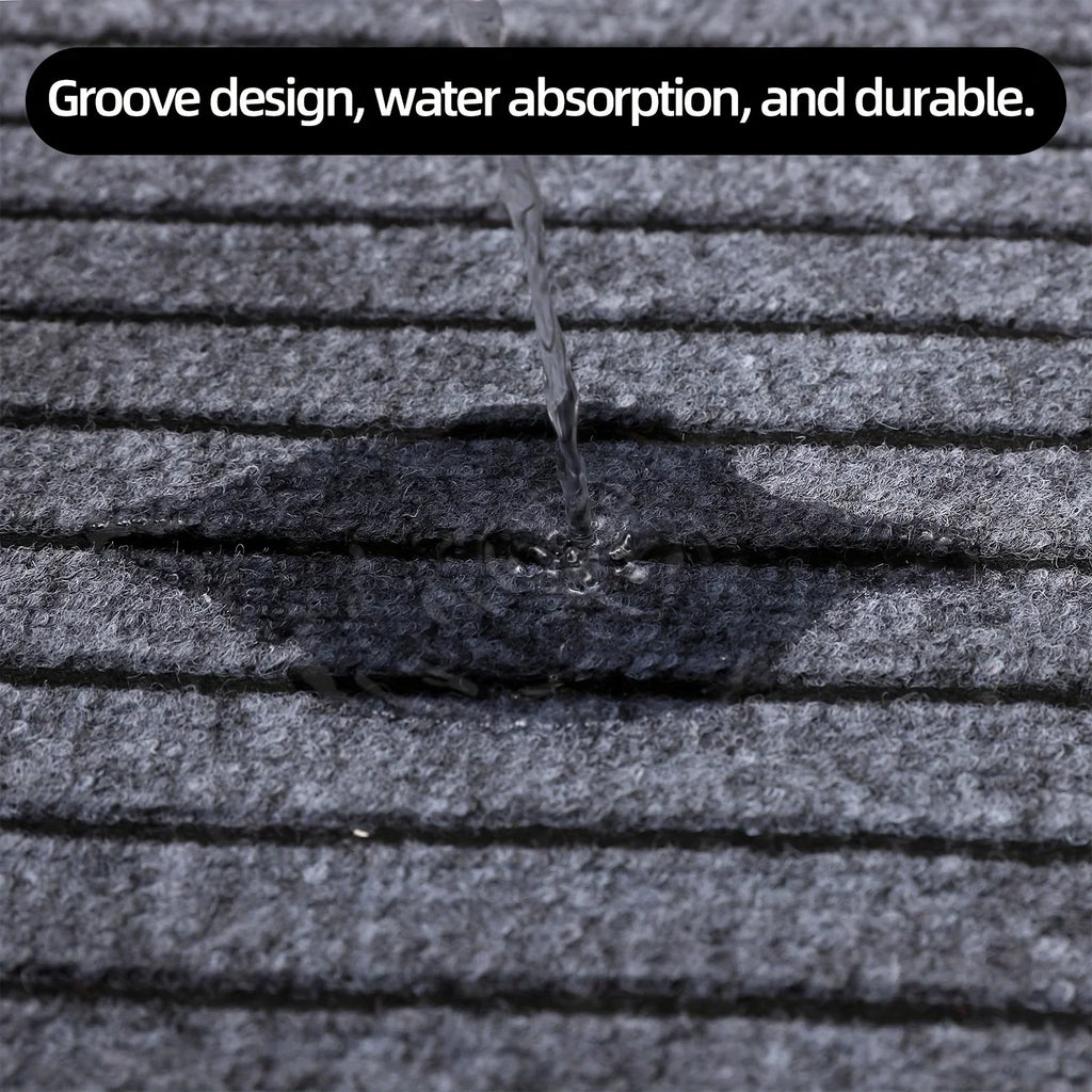 Modern Minimalist Square Floor Mat - Durable, Stain/Fade Resistant, Non-Slip Rubber Backing, Machine Washable for Indoor/Outdoor Oasis Select