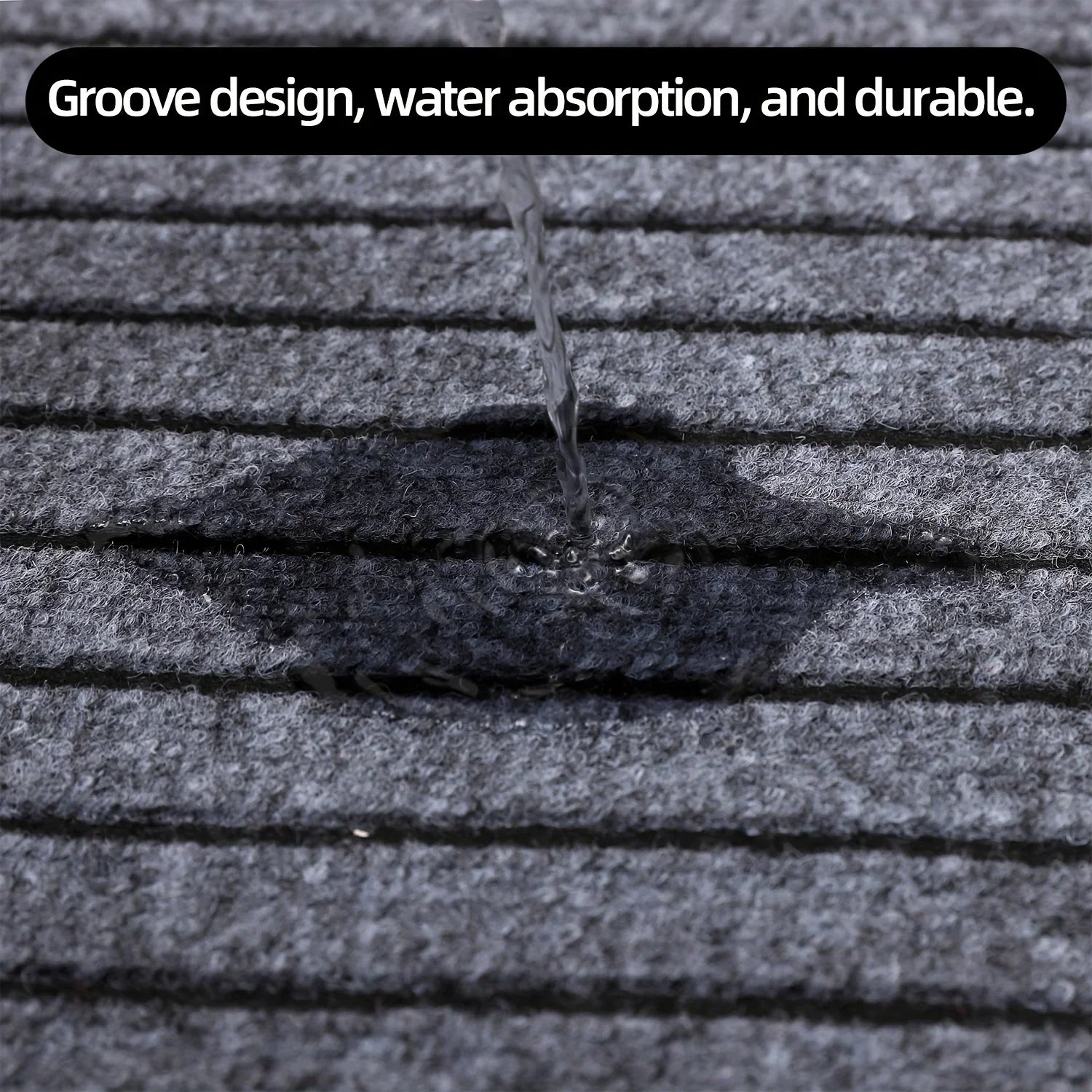 Modern Minimalist Square Floor Mat - Durable, Stain/Fade Resistant, Non-Slip Rubber Backing, Machine Washable for Indoor/Outdoor Oasis Select