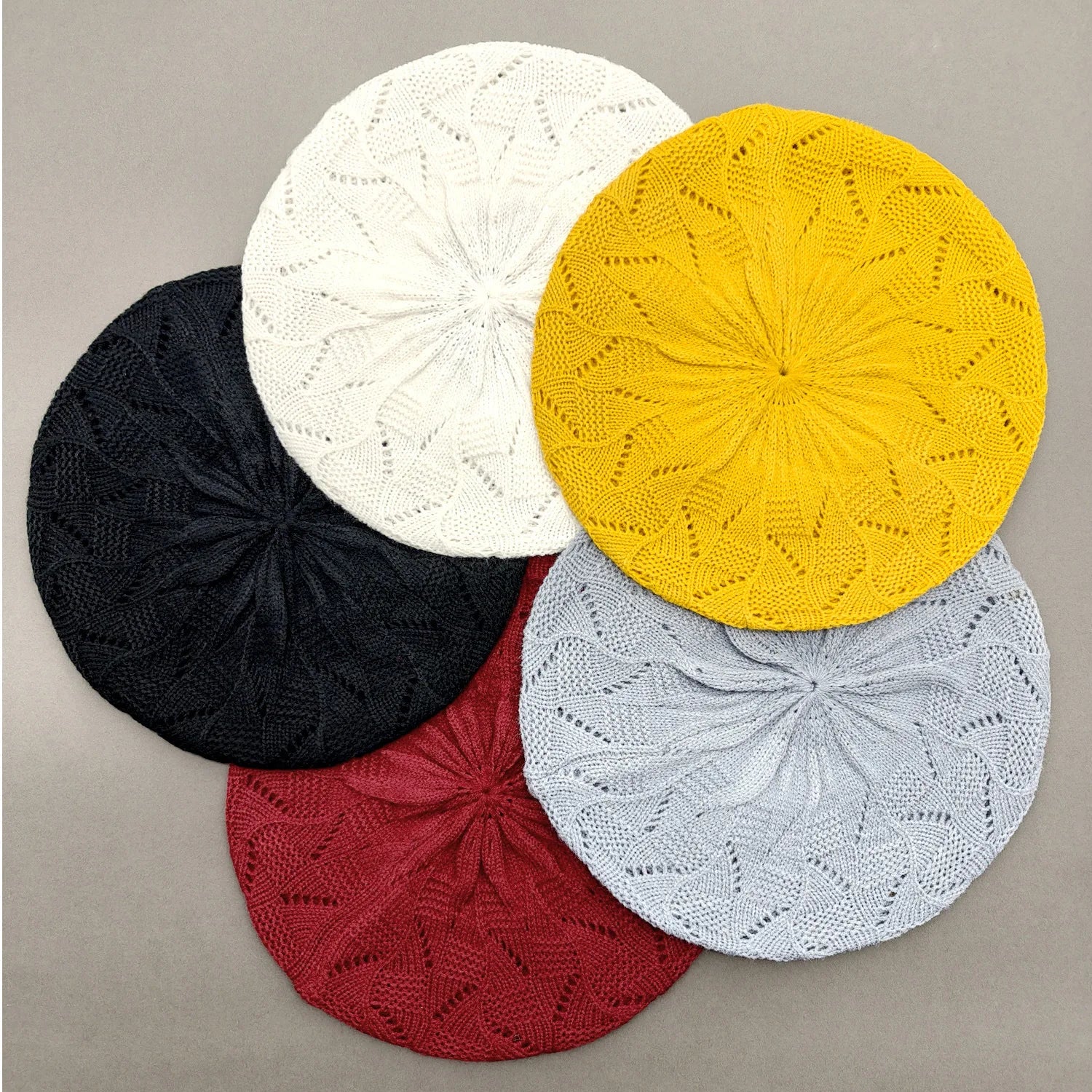 Mesh breathable beret, lightweight and soft artist hat, fresh and artistic bud hat Oasis Select