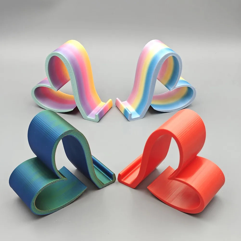 3D Printed Heart Shaped Phone Tablet Stand Multi Color Desktop Holder Home Office Decor Romantic Valentine Christmas Gift Oasis Select