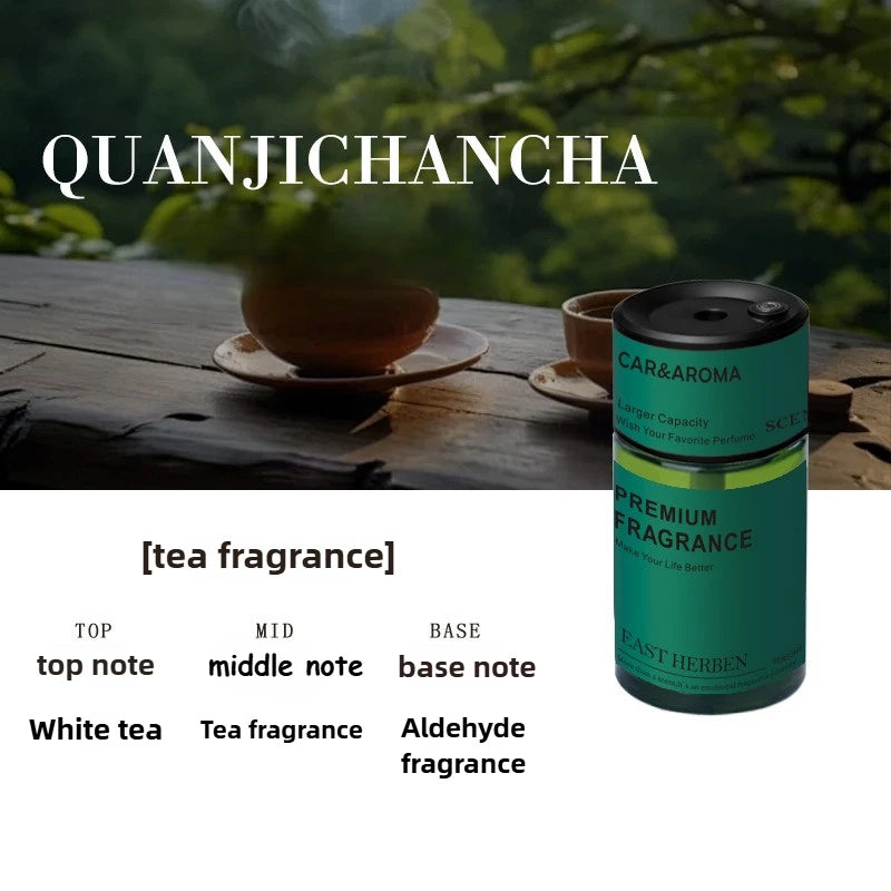 AI Intelligent Sensing Car Fragrance Diffuser USB Powered Atomizer Essential Oil Diffuser with Spraying Home Fragrance Fresh Air Oasis Select tea 160ml