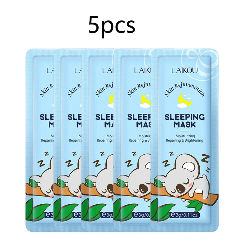LAIKOU Sakura Sleeping Face Mask – Hydrating 5pcs Set Sleeping Face Mask Oasis Select koala