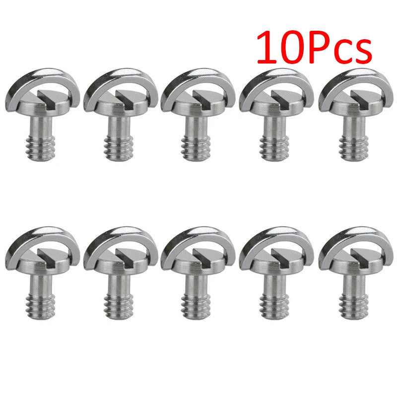 1/4" D-Ring Screws For DSLR Camera Tripod Monopod Quick Release Plate Folding D-Ring Adapter Bolt Camera Cage Rig Fixing Screws Oasis Select