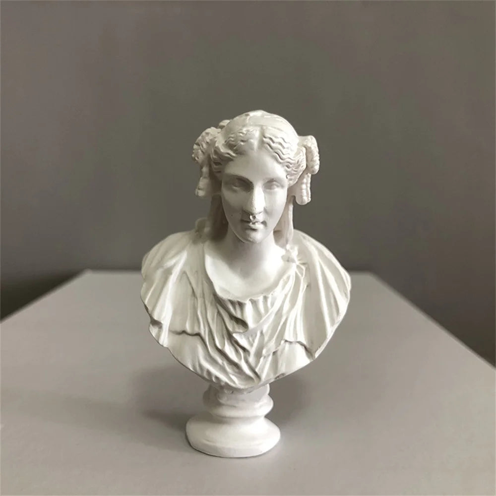 Nordic Style Gypsum Portraits Plaster Bust Statue Greek Mythology Figurine Famous Sculpture Desktop Ornament Drawing Practice Oasis Select Pazent
