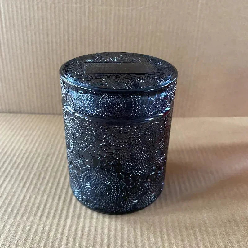Glass Storage Jar with Lid Candle Empty Cup Storage Container Home Decoration Diy Candle Storage Box Living Room Decoration Oasis Select grey