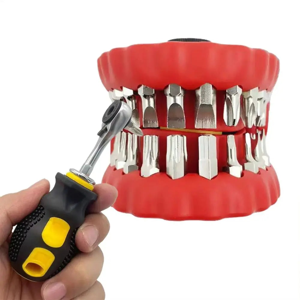 28-Pc Magnetic CR-V Ratchet Screwdriver Set | DIY & Pro Use