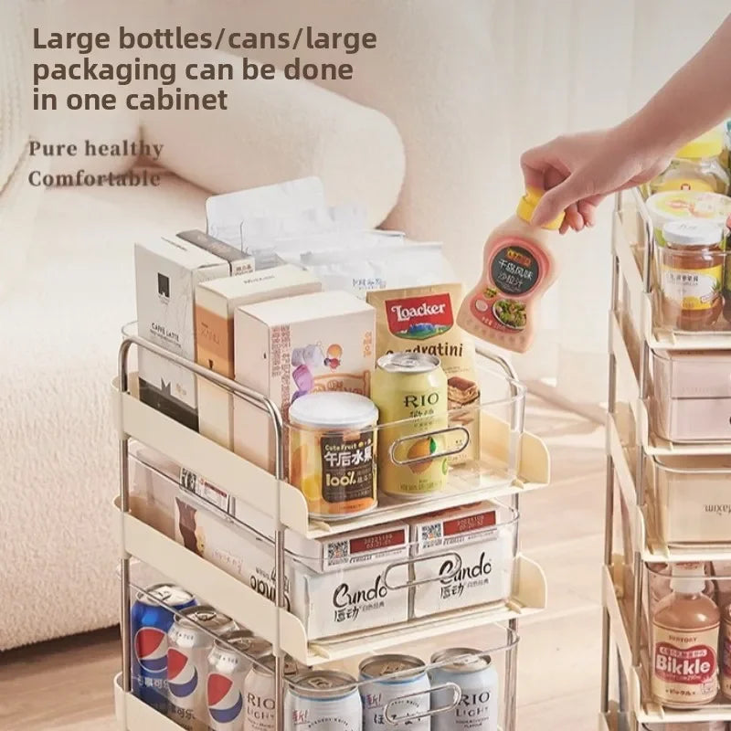 Multi-functional trolley storage cabinet floor storage rack bathroom multi-layer drawer storage box rack Oasis Select