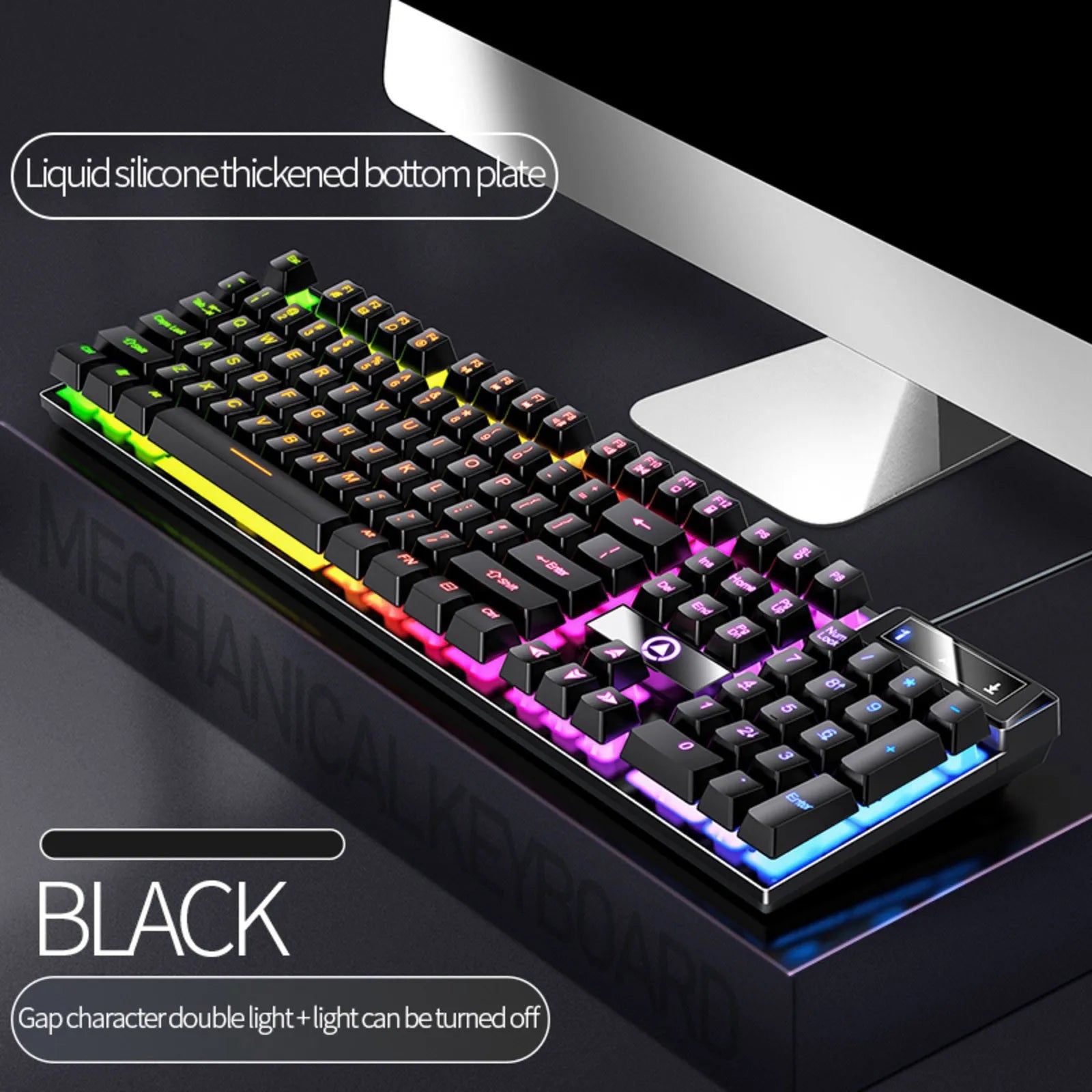 Carving K500 Wired Gaming Keyboard – RGB Backlit 104-Key Gaming Keyboard Oasis Select L One Size