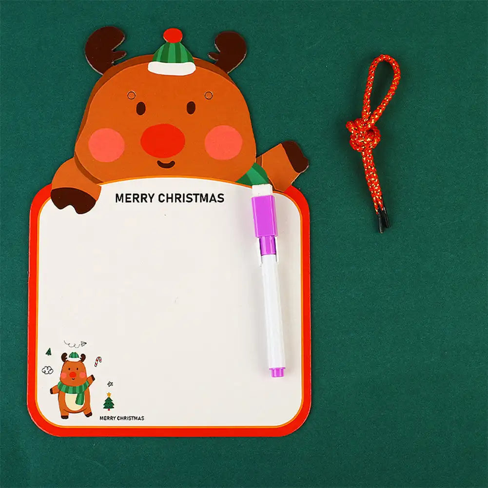 Chirstmas Kids Double-sided Whiteboard Cartoon Animal Two-sided Reusable Whiteboard Children's Drawing Graffiti Cardboard Oasis Select 04