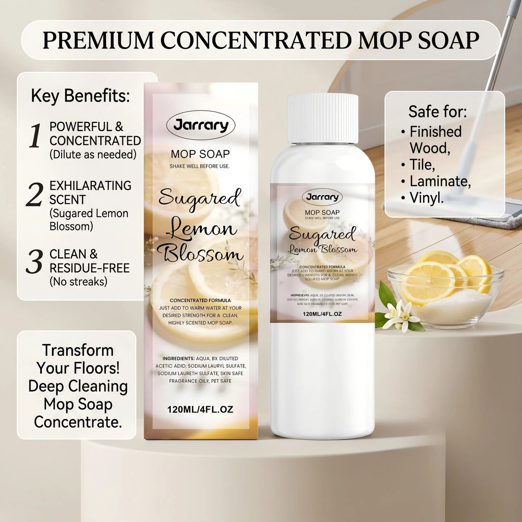 Mop Soap Floor Cleaner for Tile Hardwood and Laminate Cuts Grease and Grime Long-Lasting Fresh Scent Pet-Friendly Floor Cleaning Oasis Select