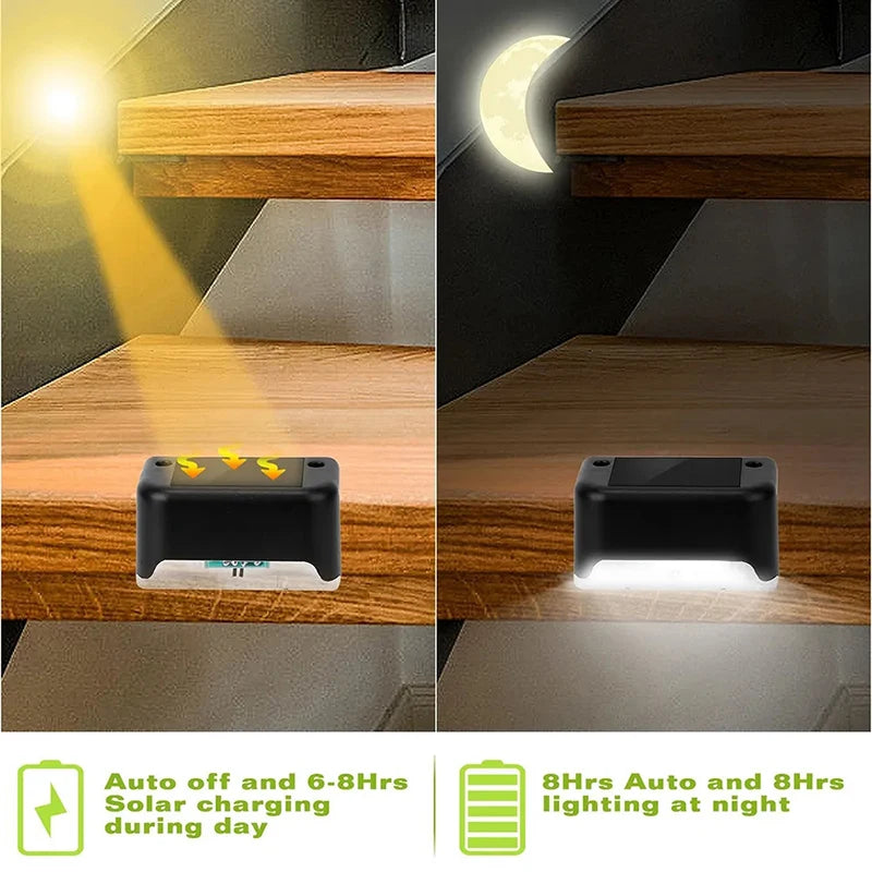 Mini Solar LED Deck Lights Garden Step Sun Power Waterproof Lamp Outdoor Balcony Fence Stairs Decoration Small Night Light Oasis Select
