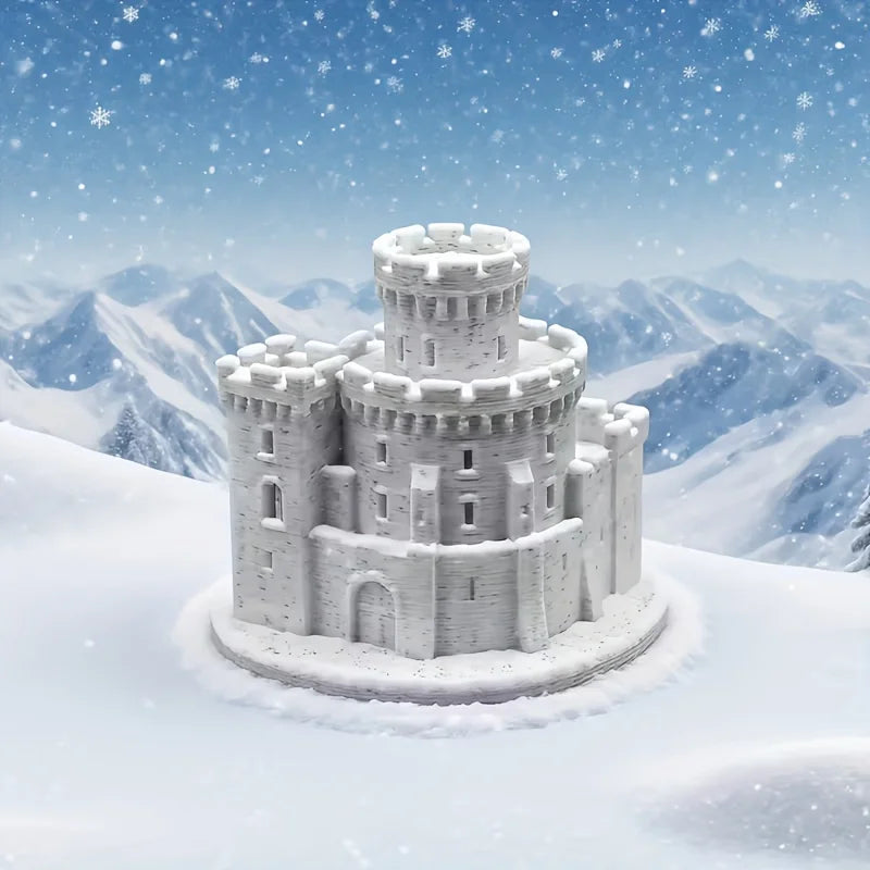 3D Printed Mini Medieval Gothic Ruin Castle Model Tabletop RPG Terrain Craft Diorama Photography Prop Miniature Castle Decor Oasis Select