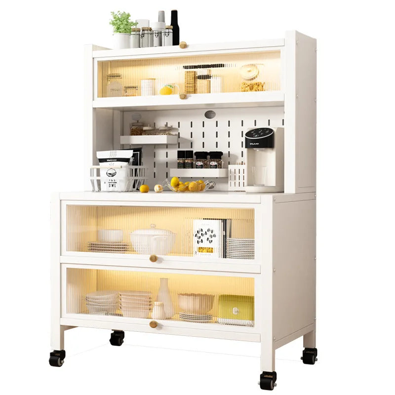 Dustproof side cabinets, shelves, multi-layer floor cabinets, small appliances, microwave ovens, multifunctional storage racks Oasis Select