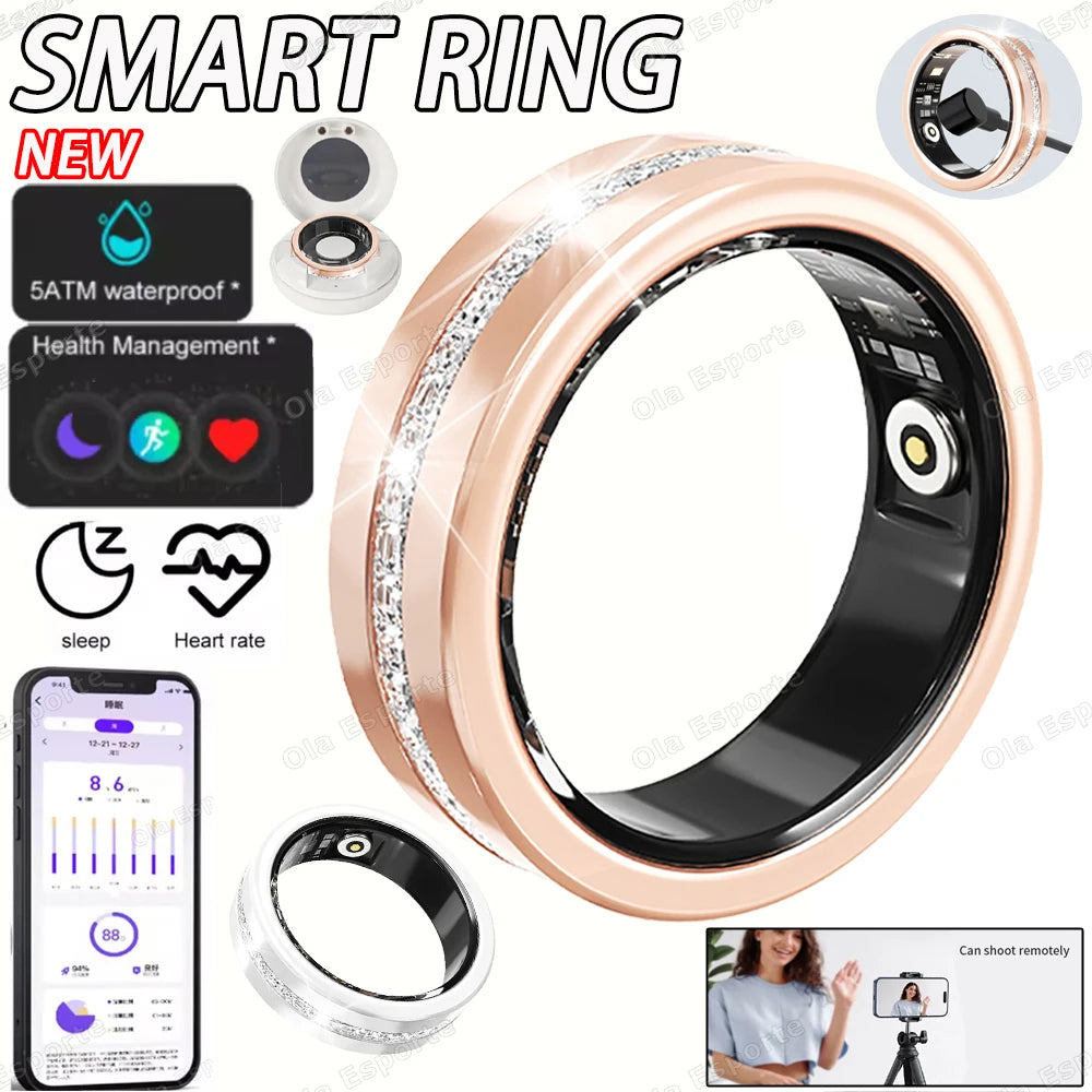Ola Esporte Women's Smart Ring – IP68 Heart Rate & Fitness Tracker
