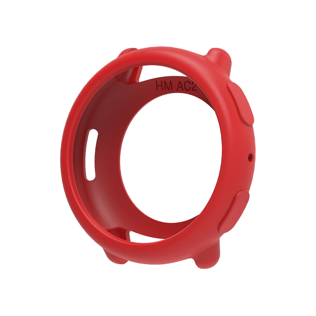 Silicone Case for Amazfit Active 2 – Candy Color Full Cover Smartwatch Case Oasis Select RED