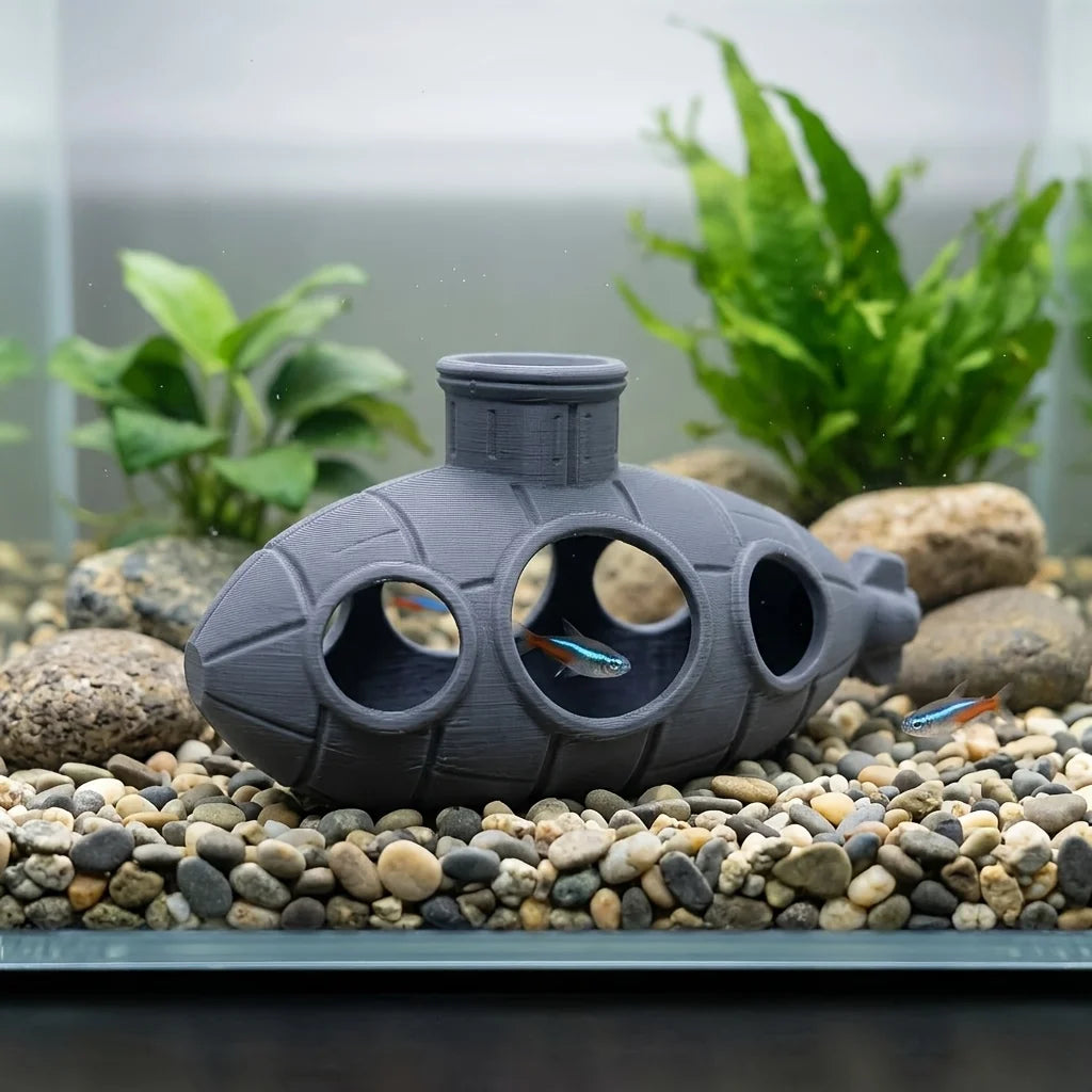 Submarine Fish Tank Decoration Aquarium Decoration The Hiding Place of Small Fish Submarine Excellent Gift for Fish Farming Oasis Select