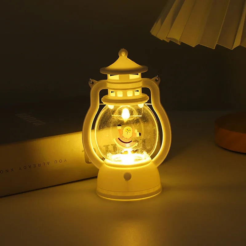 Christmas Decoration Led Light Small Oil Lamp Desktop Decoration Hand Lamp Window Shopping Mall Elderly Dress Up Lamp Oasis Select Santa Claus 6.5x6x12.5cm