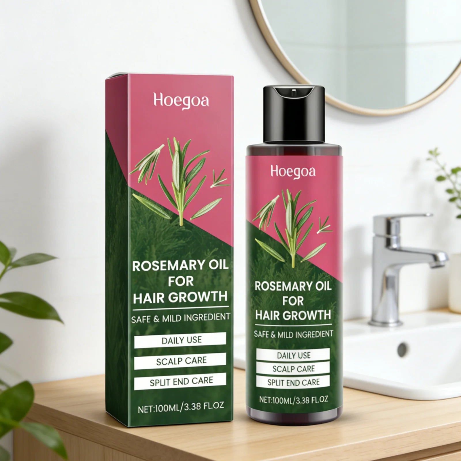 Hoegoa Rosemary Oil for Hair Growth & Scalp Care – 100ml Rosemary Hair Oil Oasis Select