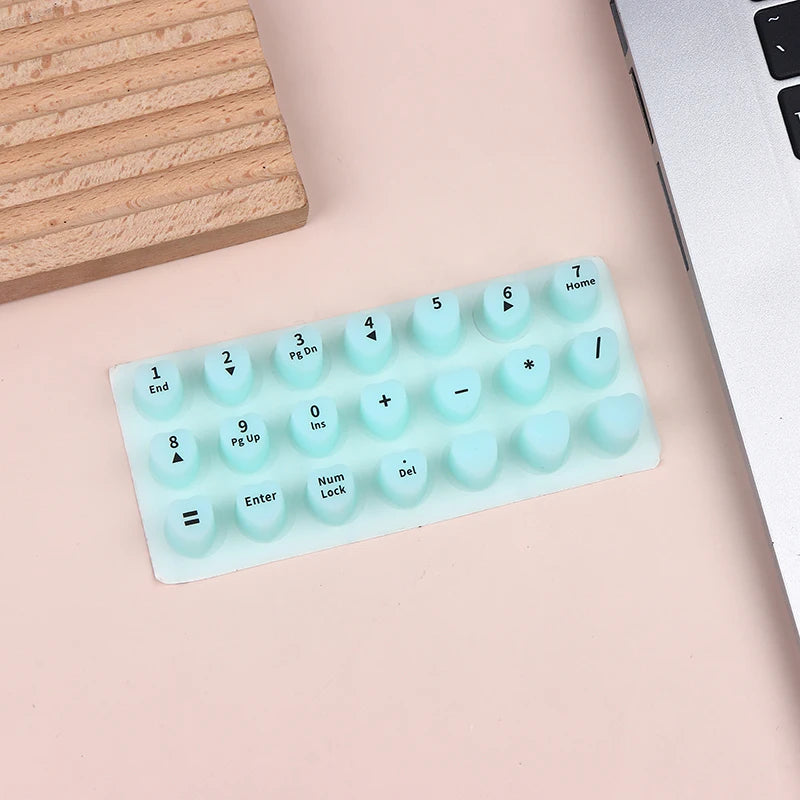 70/21pcs Raised Adhesive Keyboard Stickers For Long Nail Art Keyboard Bubbles Self-for Long Nails Silicone Typing Keycaps Oasis Select 21pcs green