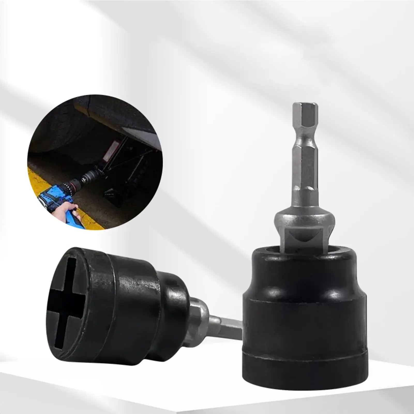 Car Jack Socket Drill Adapter Car Repair Jack Socket Heavy Duty Labour Saving Tool Quick Connect Gear for Vehicle Maintenance Oasis Select