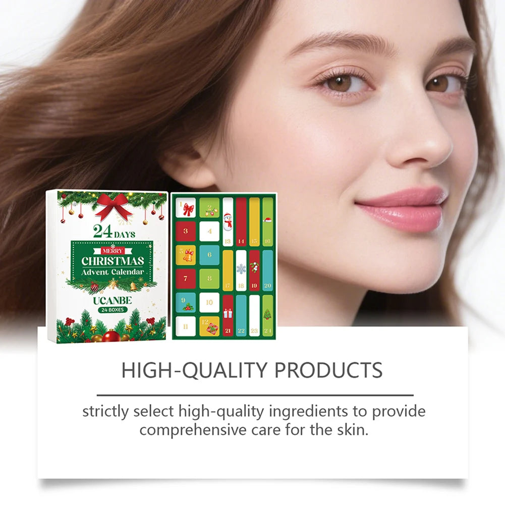 24-Day Beauty Advent Calendar – Skincare & Makeup Gift Set